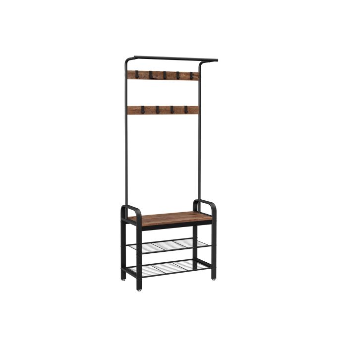 Coat Rack Stand Hazelnut Brown and Black