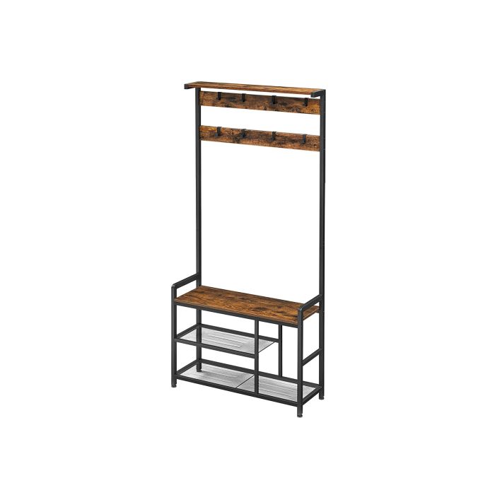Coat Rack Rustic Brown and Black