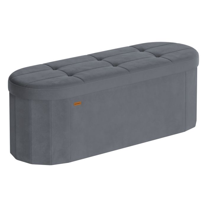 WALHAM Storage Ottoman Bench 110L - Slate Grey