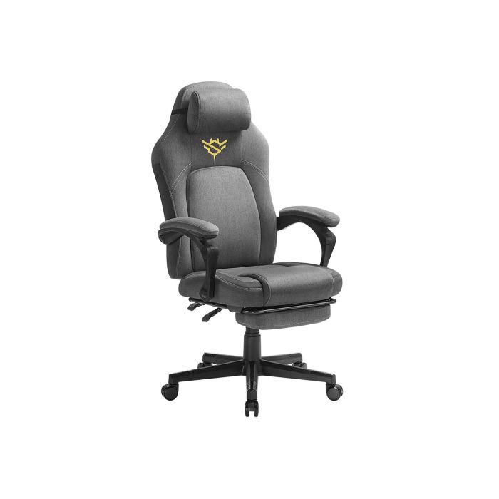 Gaming Chair - ORASO Ergonomic Swivel with Footrest and Headrest - Dove Grey