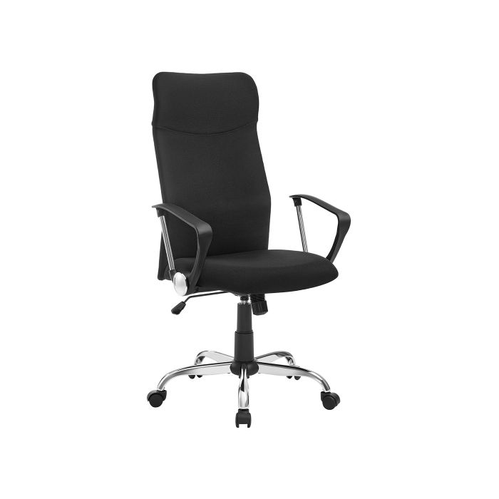 Office Chair - ORARA Ergonomic Upholstered Seat Desk Chair - Black