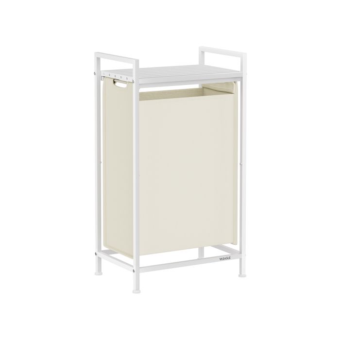 Laundry Basket - LUSTTO 47L Pull Out Basket - Cream White