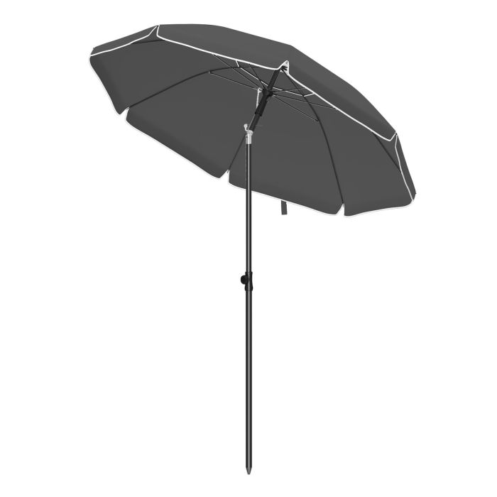 DALBROOK Height Adjustable Patio Umbrella - Grey