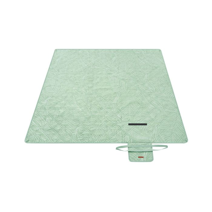 Picnic Blanket - AVODA Leaf Pattern 200 x 200 cm Outdoor Blanket - Mint Green