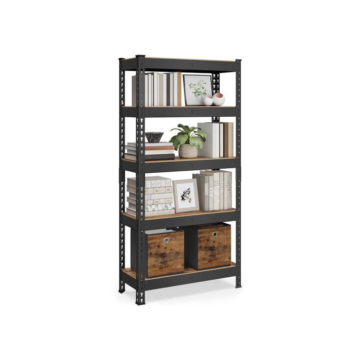 Shelving Unit - VELTA 5 Tier Boltless 30 x 75 x 150 cm Rustic Brown