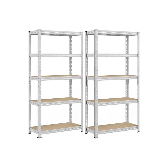 Storage Shelf - VERTTO Heavy Duty Metal Adjustable Shelves 75cm - Silver
