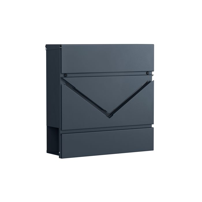 Letter Box - NOVRAH Wall Mounted with Lock and Lid - Anthracite Grey
