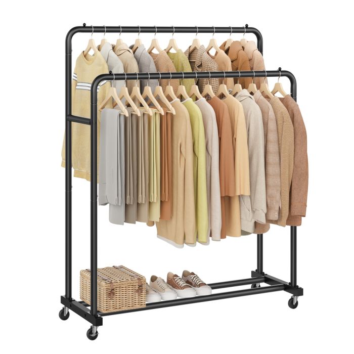 BELUDA Double Rail Clothes Rack - Ink Black