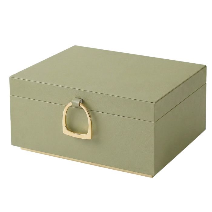 BIFOMO 2 Layer Jewellery Box with Handle - Light Green