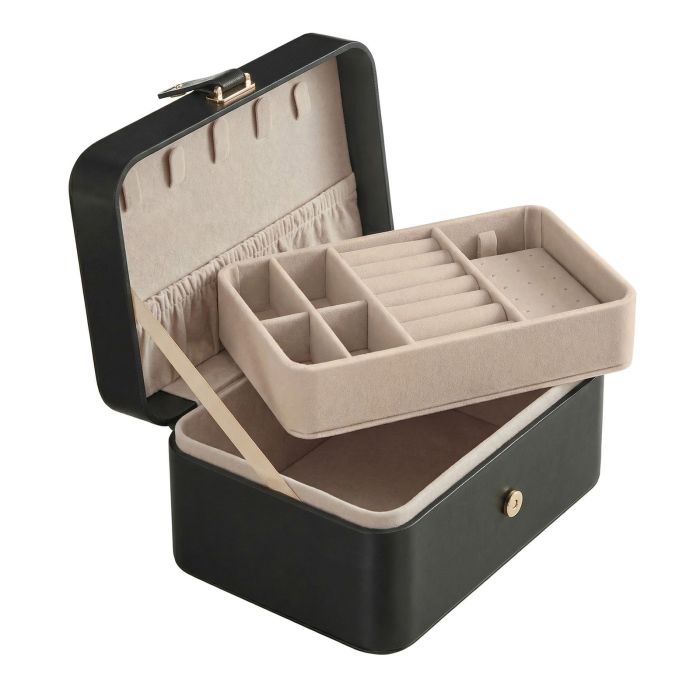 BRONTE Portable Travel Jewellery Box - Black