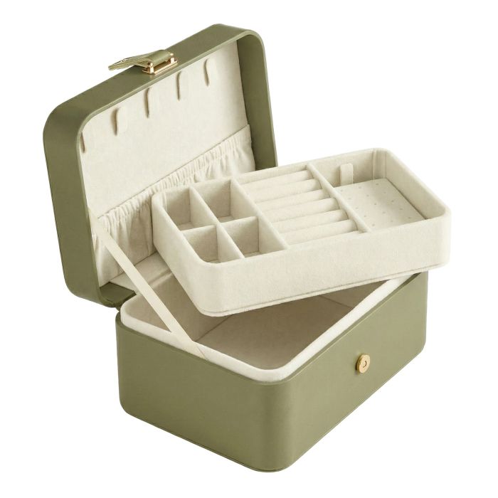 BRONTE Portable Travel Jewellery Box - Light Green