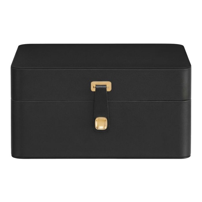 BITAKE 2 Layer Jewellery Storage Case with Mirror - Black