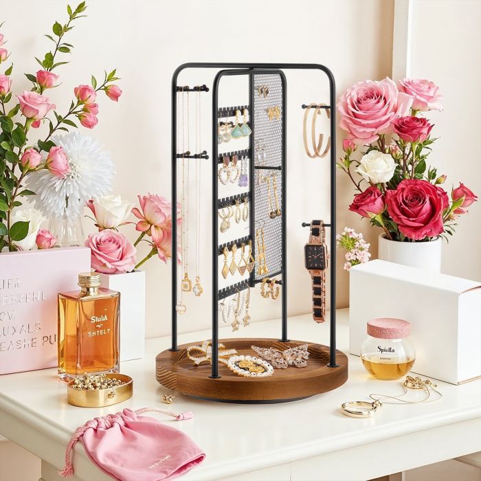 BLPABU Rotating Jewellery Display Stand - Black