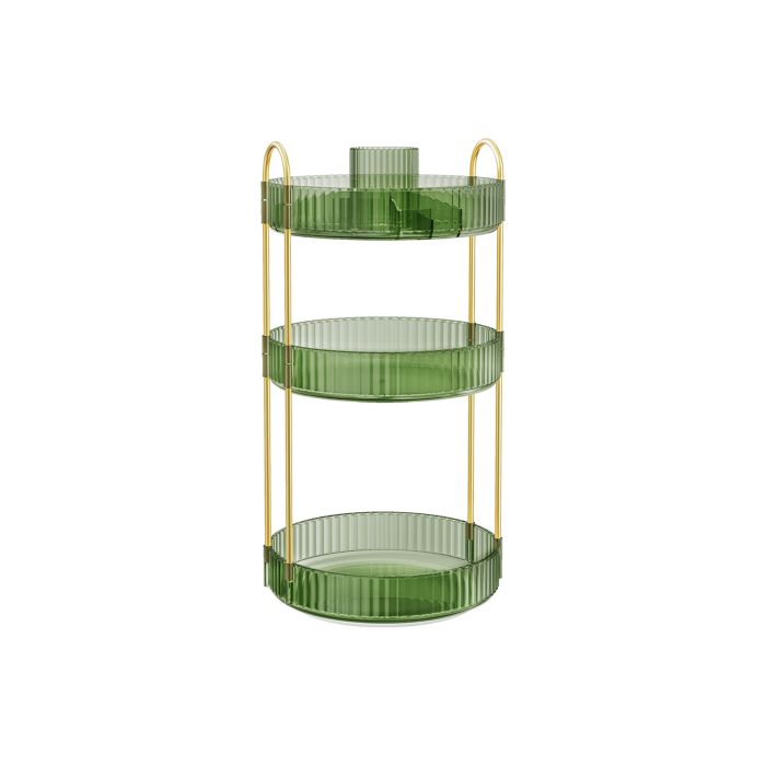 3-Tier Rotating Makeup Organiser Pale Green