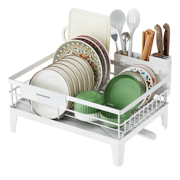 CENAFI Dish Drying Rack for Kitchen Counter - Cloud White