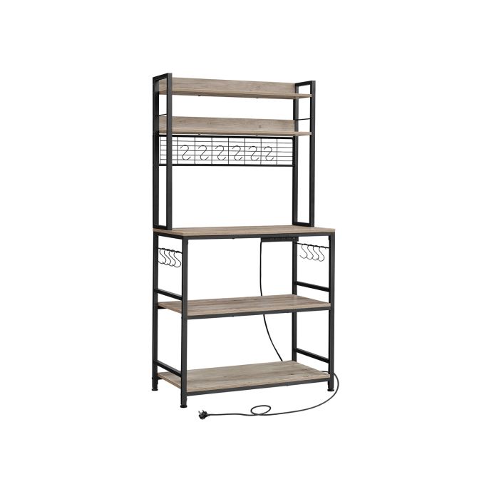 Kitchen Storage Rack - SOLRA 80 cm Wide Frosted Grey