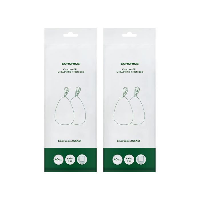 Bin Liners for 25L Kitchen Bins 80 Pieces