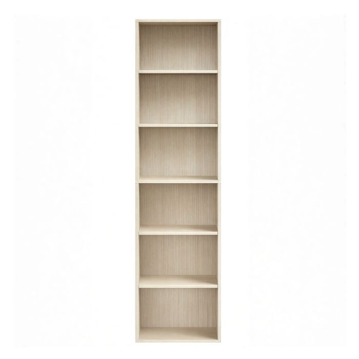 CLLAKE 6 Tier Bookcase - Beige