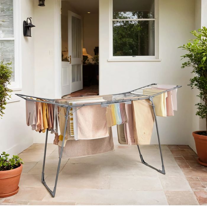 Drying Rack - VERRA Foldable Laundry Rack Space-Saving - Grey