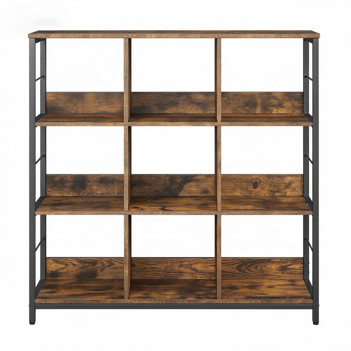 HAWTHORNMERE 3 Tier Ladder Bookcase - Brown and Black