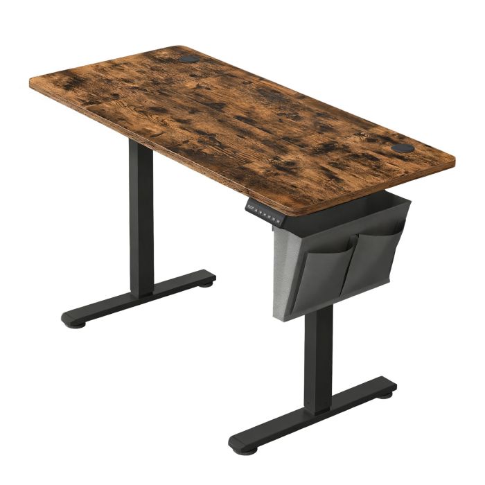 GRXABY Height Adjustable Electric Standing Desk - Rustic Brown