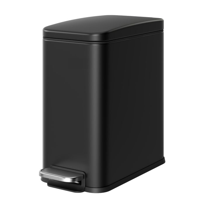 HILESO Soft Close Bathroom Pedal Bin - Black