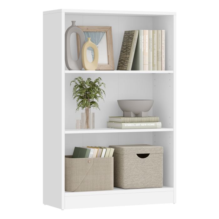 CHTECA Bookcase with Adjustable Shelves - Cloud White