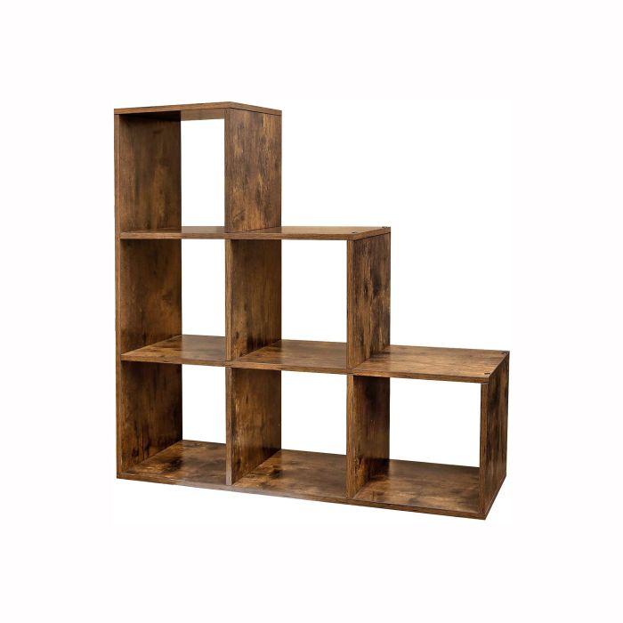 6-Cube Wooden Display Rack