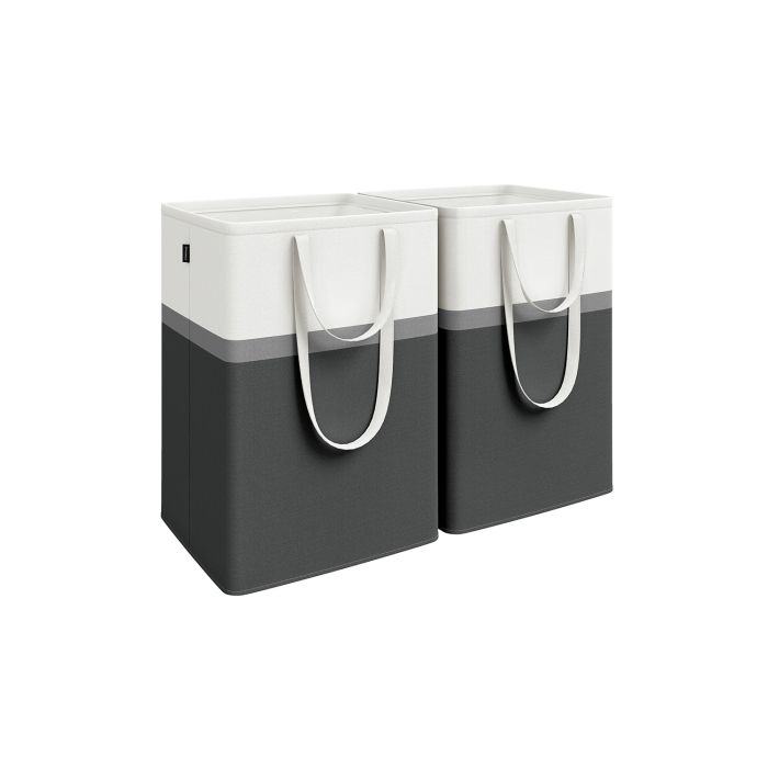Laundry Hampers - ARCDA Collapsible 110L Set of 2 - Black