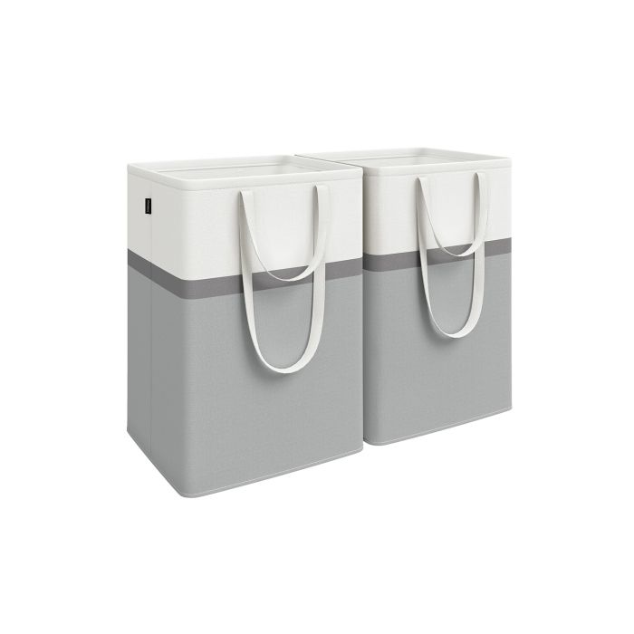 Laundry Hampers - ARCDA Collapsible 110L Set of 2 - Dove Grey