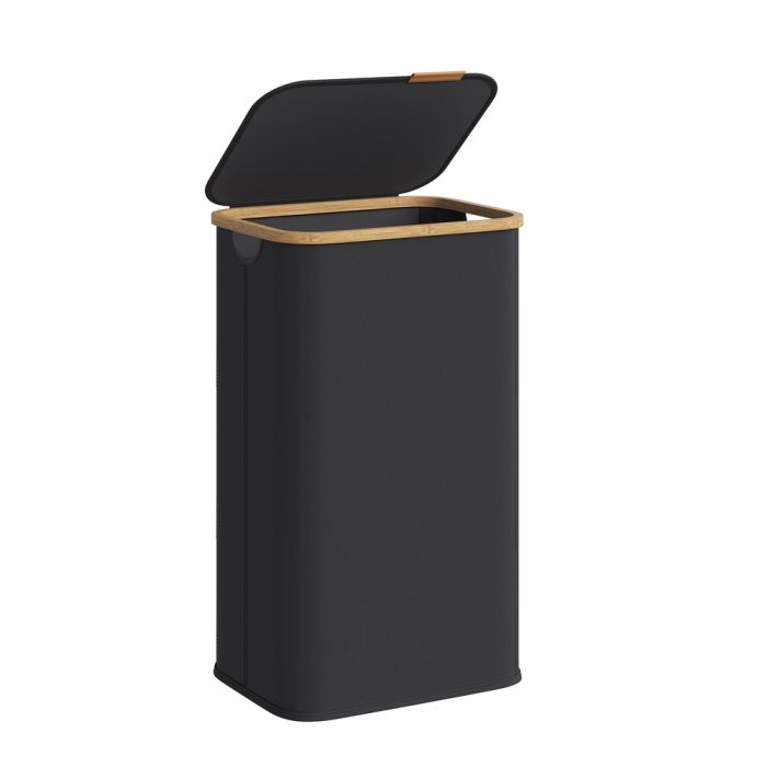 LEVYLA Laundry Hamper with Lid 100L - Ink Black