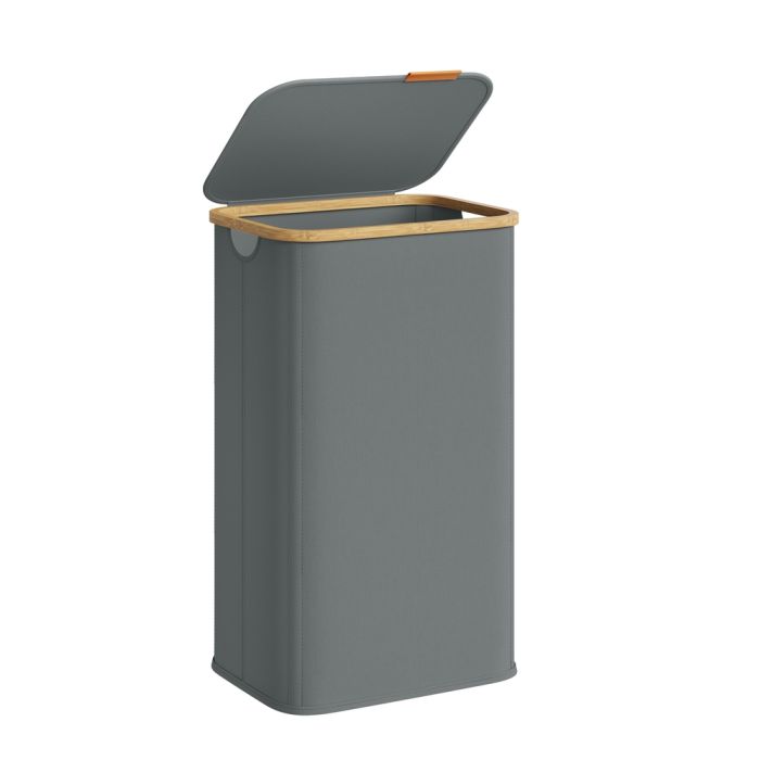 LEVYLA Laundry Hamper with Lid 100L - Slate Grey