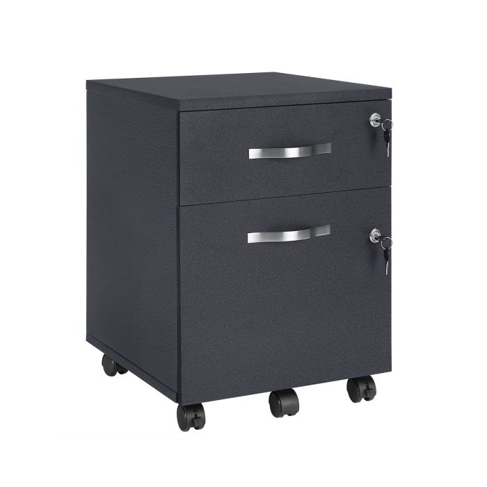 Filing Cabinet - MONTTO Lockable Pedestal 2 Drawer - Black