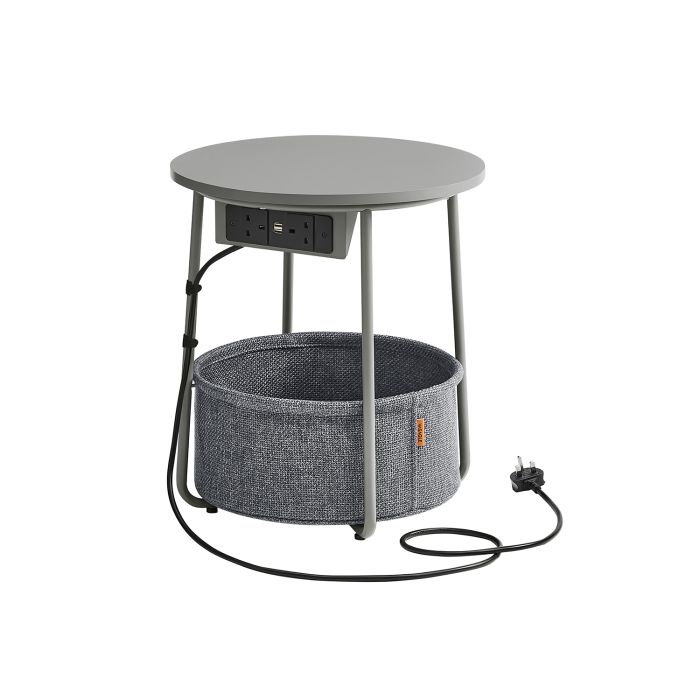 Side Table - SERDA Round Table Dove Grey and Slate Grey
