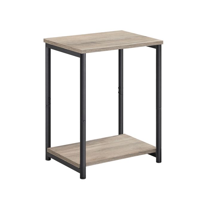 2-Tier End Table with Steel Frame