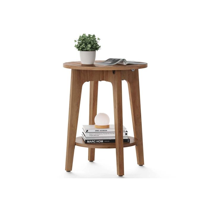 Side Table - SERDA Lower Shelf Side Table - Yellowish Brown