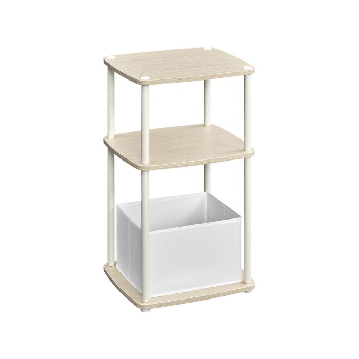 Side Table - SERDA Modern 3 Storage Shelves - Beige