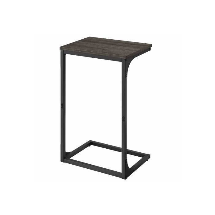 C-Shaped Side Table Ebonised Oak and Black