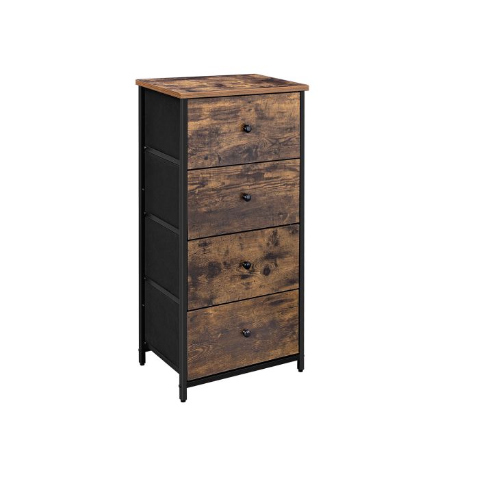 TARRAE Brown Chest of Drawer - Medium-sized, 4 Drawers