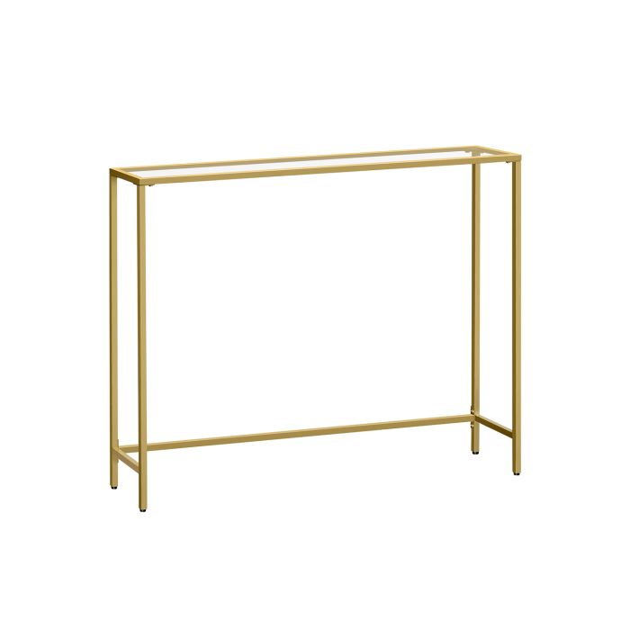 Console Table - MODZA Pale Table Gold Frame and Transparent - Gold