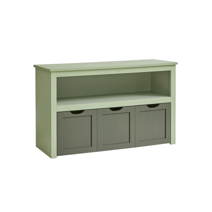 Toy Storage - ASTDA Kids Cabinet with Wheels 30 x 102 x 60 cm - Laurel Green