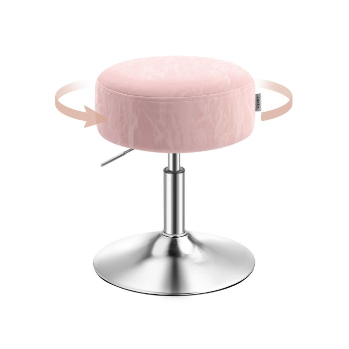 ELXIMI Height Adjustable Swivel Dressing Stool - Dove Grey