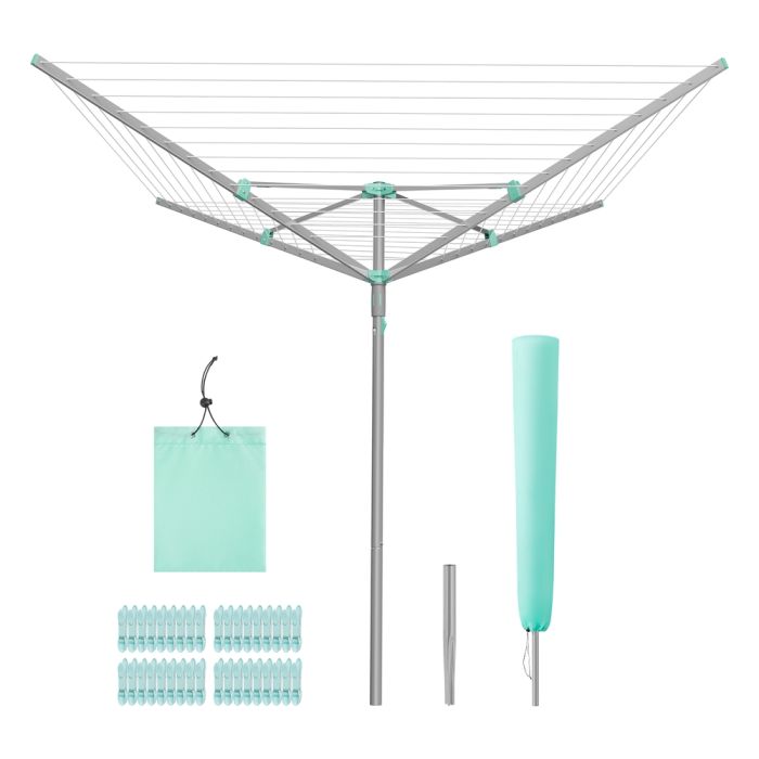 MERALA Rotary Washing Line 60 m - Silver