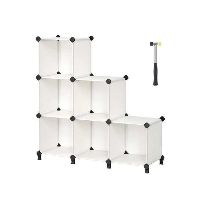 6 Cube Storage Unit Cream White