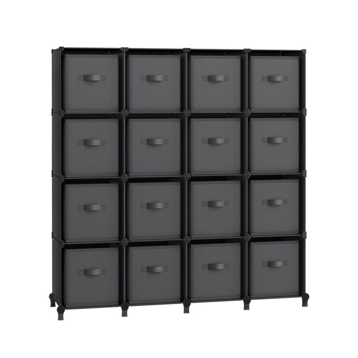 Storage Organizer - ARCRIA 16 Cube Organiser Boxes - Black
