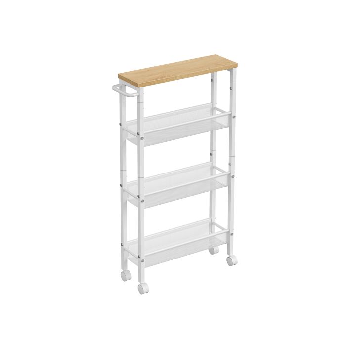 Space-Saving Kitchen Cart with Wheels