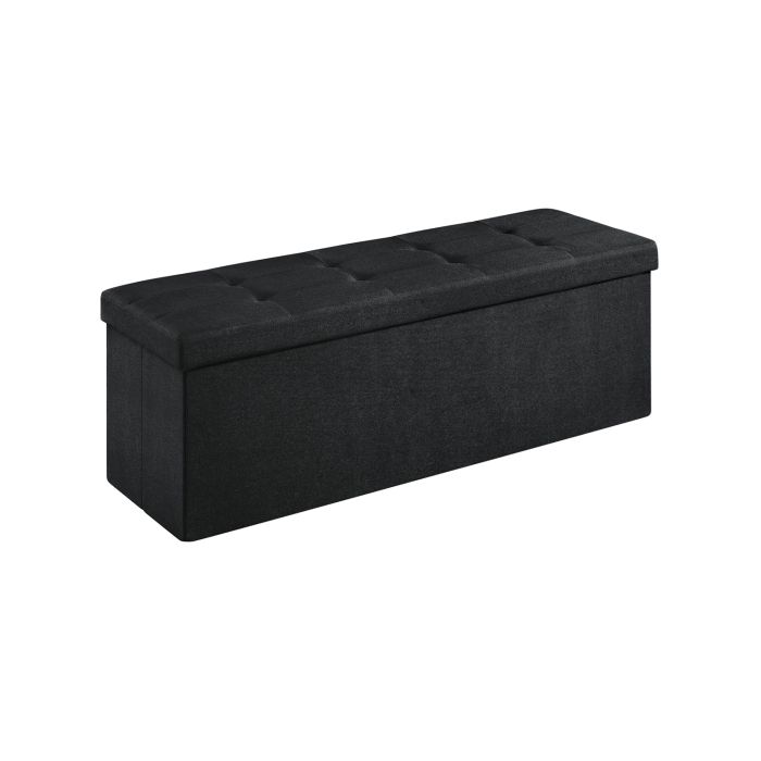 Black Storage Ottoman 120L