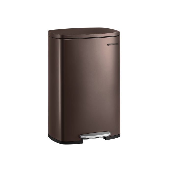 Kitchen Pedal Bin 50L Walnut Brown