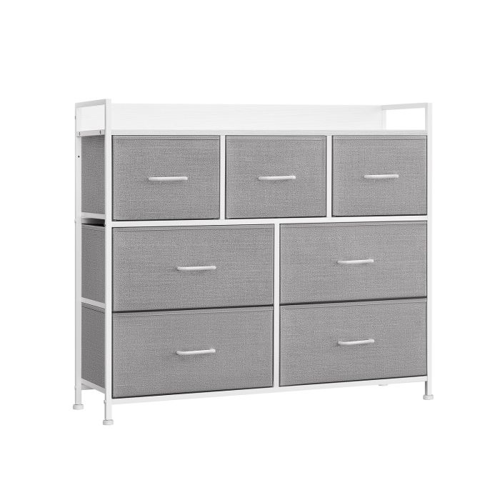 ARCNIA Dove Grey Chest of Drawer - Medium-sized, 7 Drawers