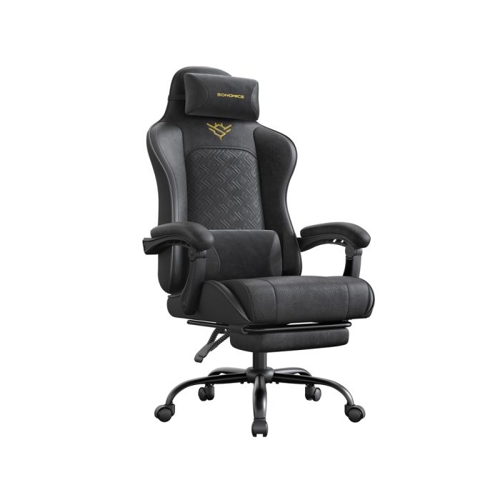 PAPIXO Ergonomic Office Chair with Footrest - Ink Black